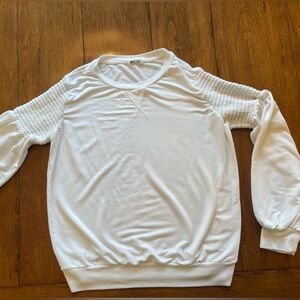 LA MADE white long sleeve t-shirt/blouse.  Ultra soft.  Size Large.